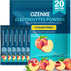 OZENKE Peach electrolyte packets packaging