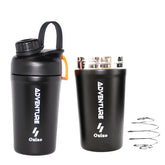 Ozizo protein mixing cup front view showing compact 20oz shaker for gym sessions