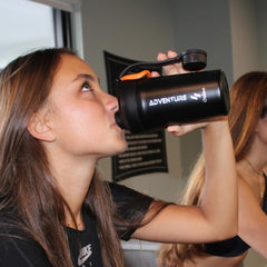 Ozizo protein mixing cup lid and spout with leak-proof seal for on-the-go use