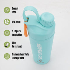 Close-up of Ozizo shaker bottle lid