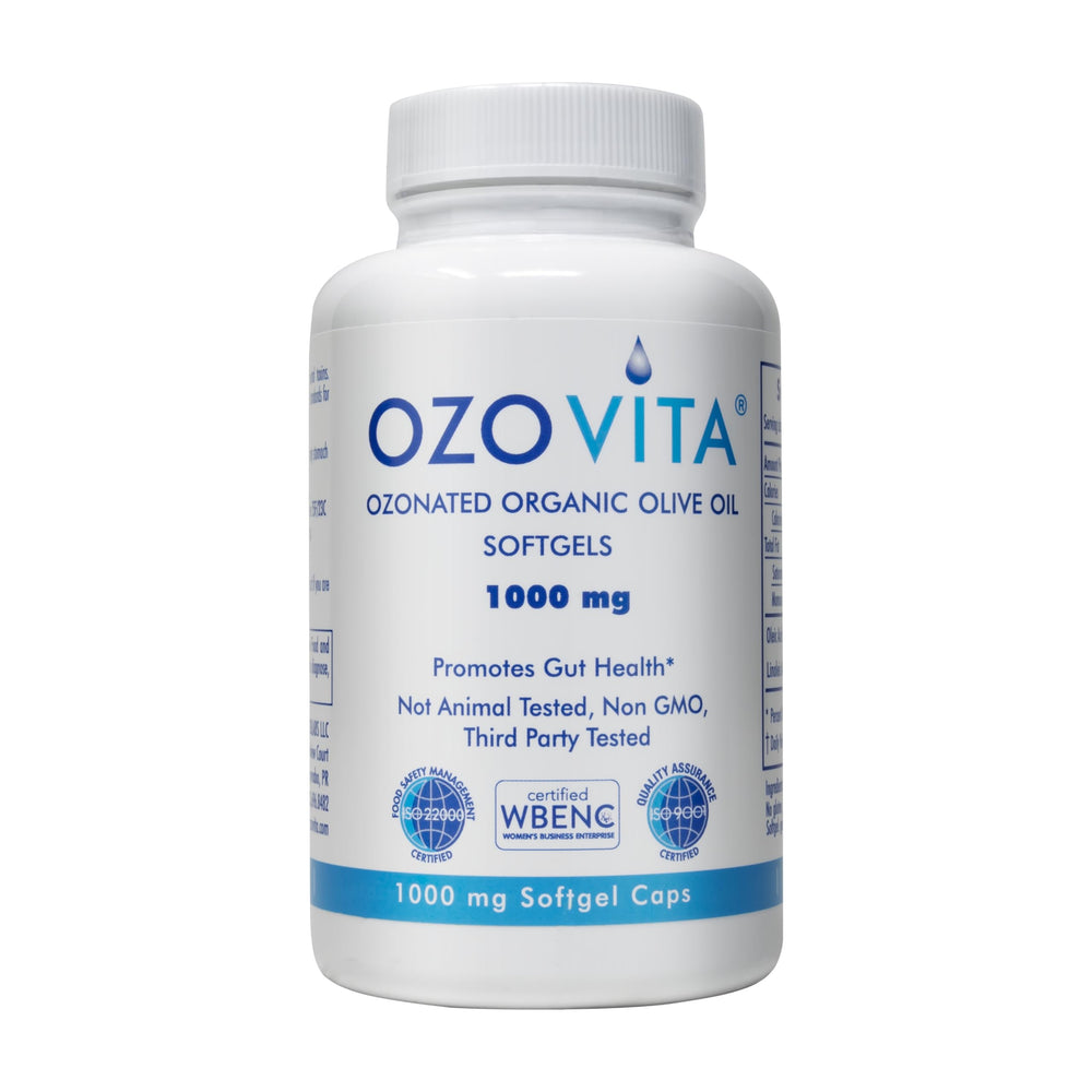OZOVITA ozonated olive oil softgel bottle - 1000mg per capsule