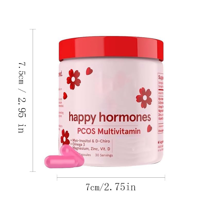 Close-up of OZOXOO PCOS multivitamin capsules