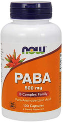 PABA 500mg bottle with 100 capsules — pack of 2