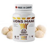 Bottle of Pacific Rim Mushrooms Lions Mane capsules