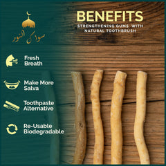 Miswak sticks in vacuum-sealed packaging