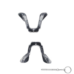 Package contents: glasses nose bridge pad and screwdriver