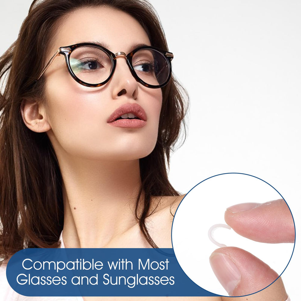 Packaged contents showing 50 pairs of nose pads and holders