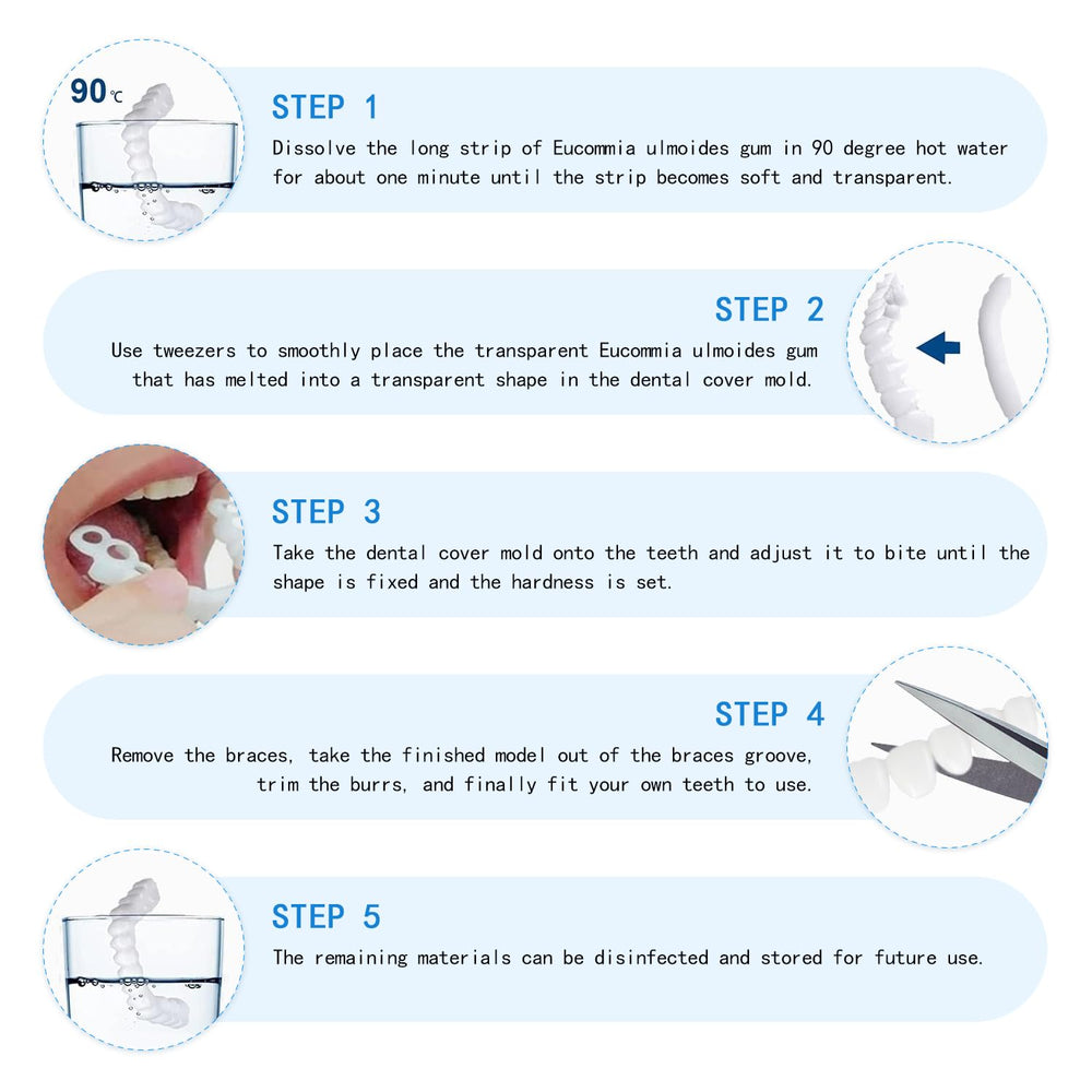 Box packaging with whitening kit contents