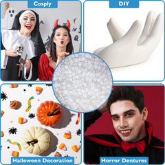 Box and included items of moldable teeth kit