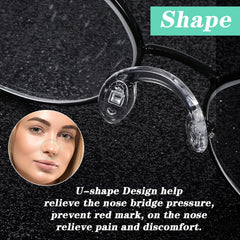 Packaging showing 15 nose pads with screws and screwdriver