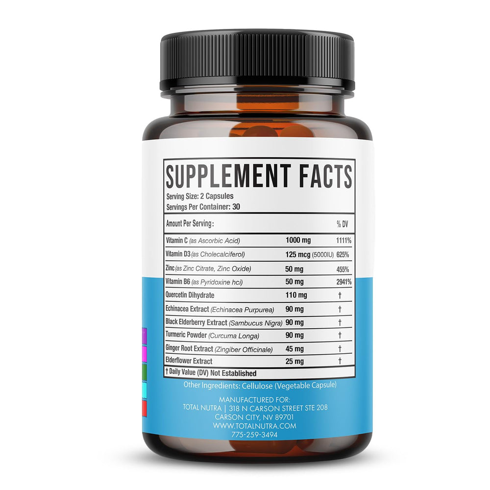 Box and bottle packaging for 10-in-1 Immune Support