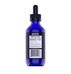 Bottle with packaging on a white background