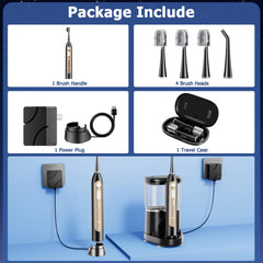 Packaging box and contents of the set