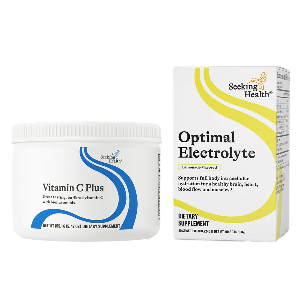 Close-up packaging and seal of Seeking Health Vitamin C Plus