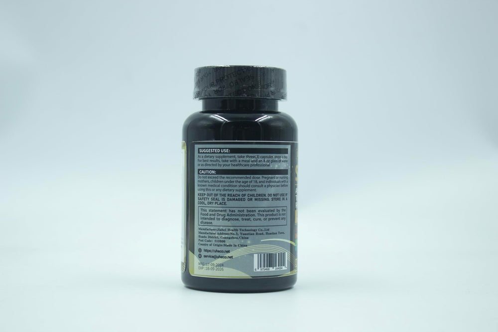Front and back packaging image of 90-count Shilajit bottle