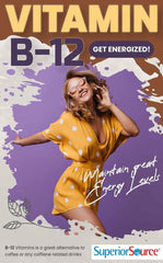 Front packaging view of Superior Source B-12 supplement