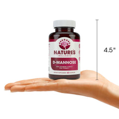 Product packaging showing D-Mannose Cranberry USA label