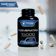 Resveratrol product packaging with GMP quality label
