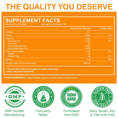 Product packaging and label of GTZSXNP pumpkin seed oil capsules