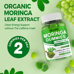 120-count bottle packaging of Moringa Gummies