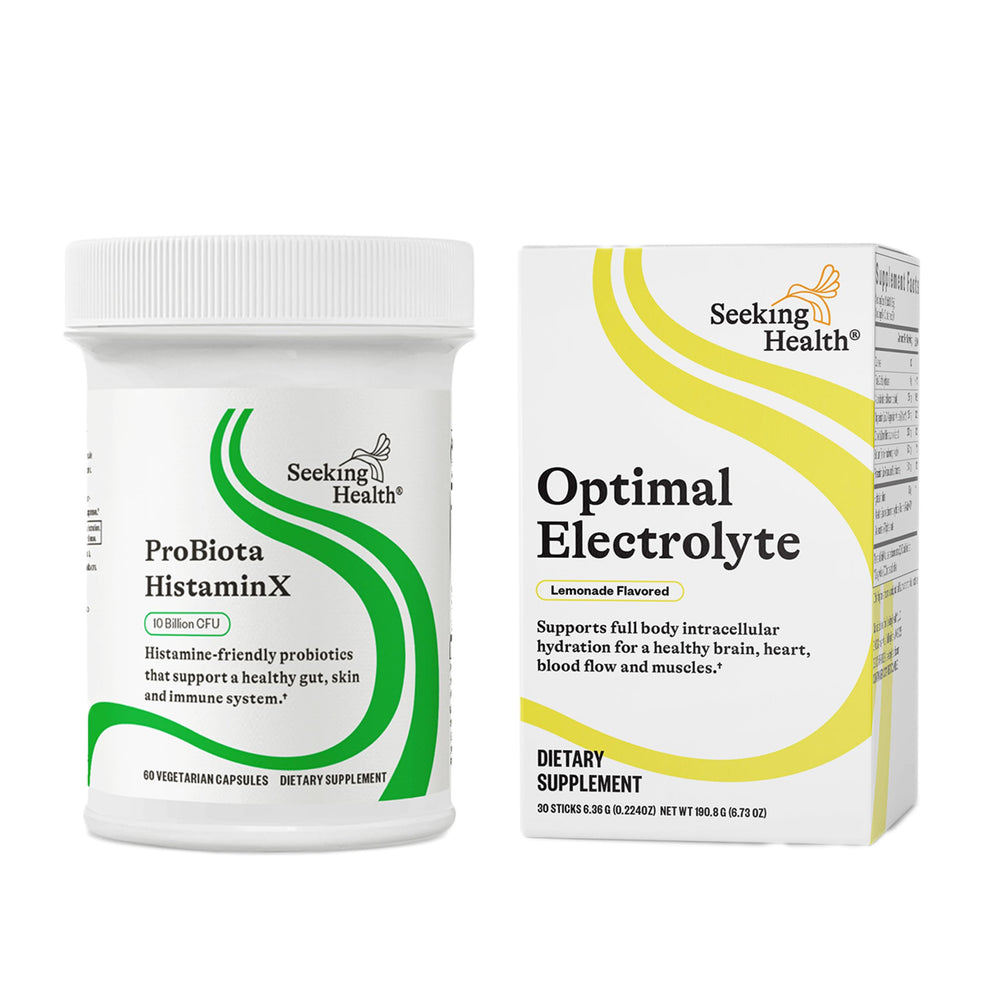 Box and bottle packaging of Seeking Health ProBiota HistaminX