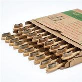 Paeyaer 20-count bamboo toothbrushes with soft and medium bristles