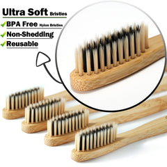 Bamboo toothbrush with medium bristles