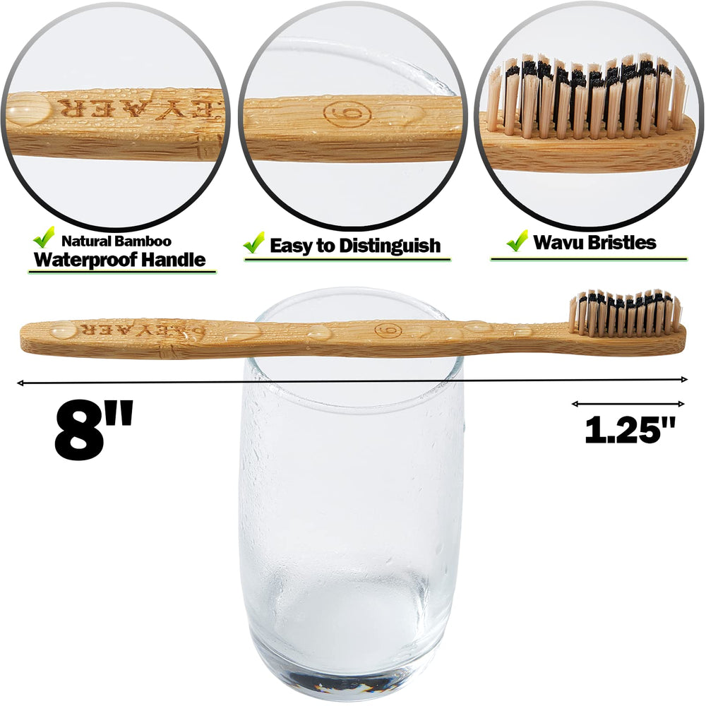 Travel-friendly bamboo toothbrushes