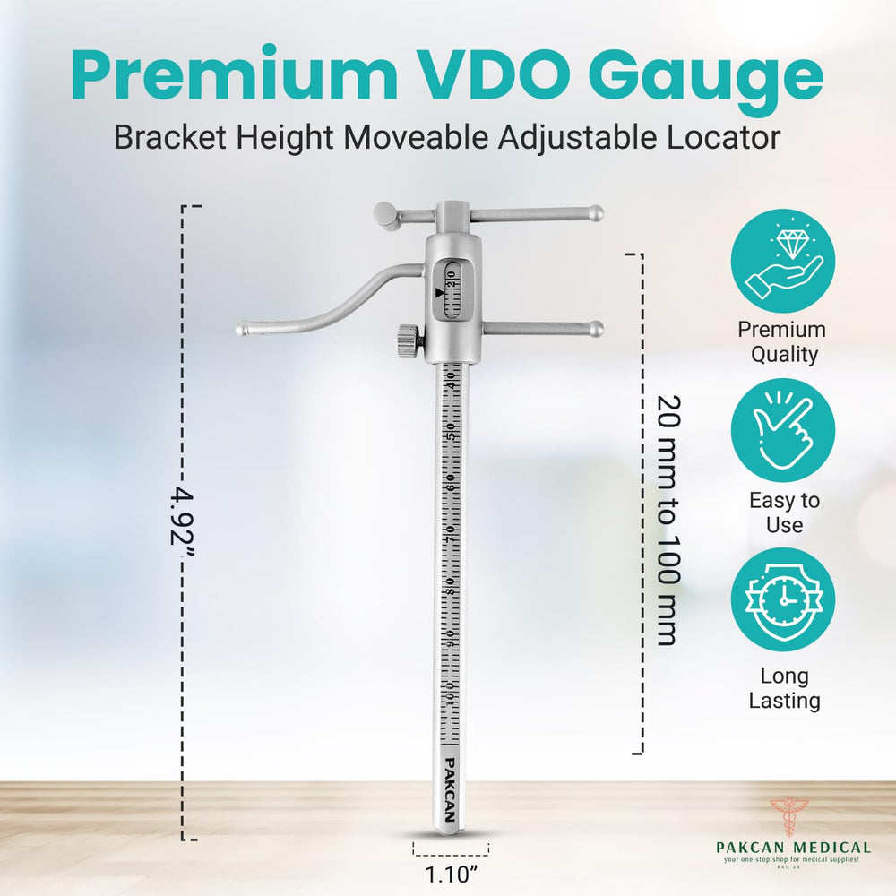 Close-up of VDO gauge with engraved measurements