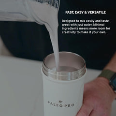 Mixing directions for PaleoPro Protein Powder