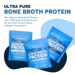 Paleovalley protein powder scoop beside chocolate powder for easy blending