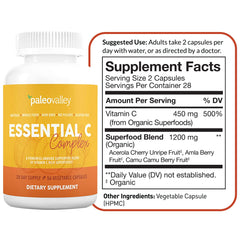 Ingredients and capsules of Essential C Complex