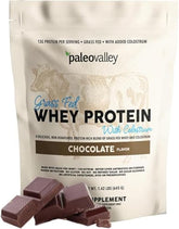 Paleovalley grassfed whey protein powder tub for muscle recovery and gut health