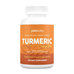 Paleovalley Organic Turmeric Complex bottle label