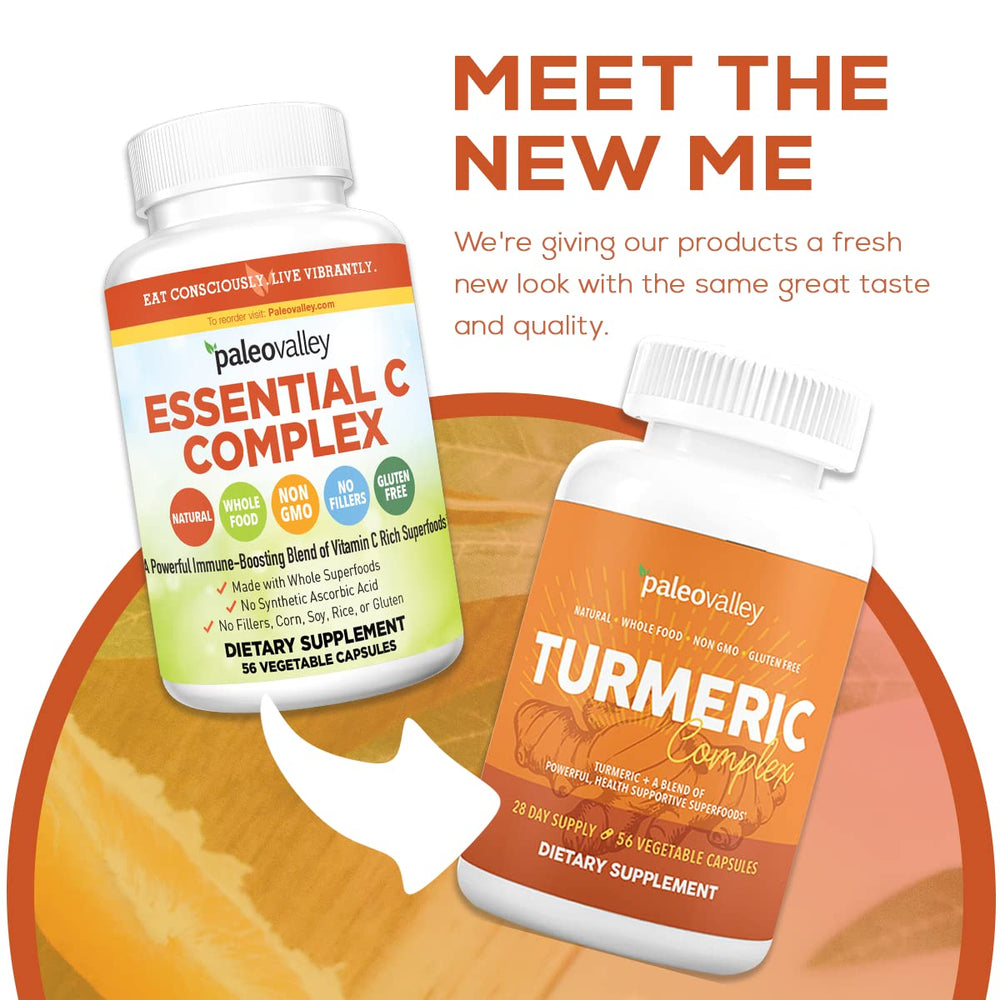 Organic Turmeric Complex capsules with coconut oil and black pepper