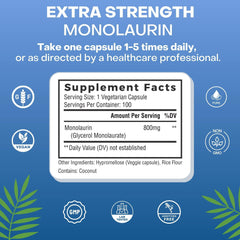 Monolaurin ingredients and product label
