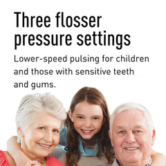 Three pressure settings for deep, normal, and gentle cleaning