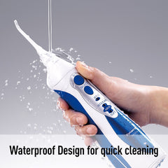 100% waterproof cordless design for travel and home use