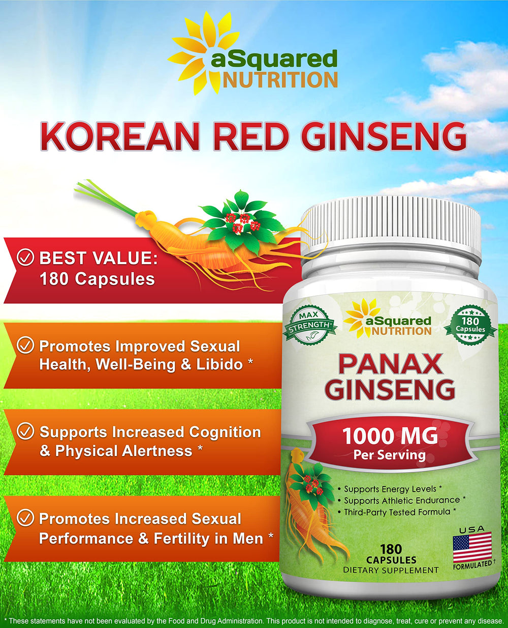 Panax Ginseng extract label showing 10% concentration