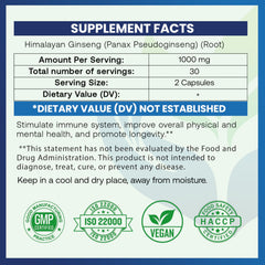 Immune support benefits of Panax Ginseng capsules