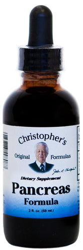 Christopher's Pancreas Formula Extract bottle with dropper
