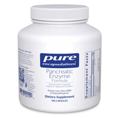 Pure Encapsulations Pancreatic Enzyme Formula bottle on white background