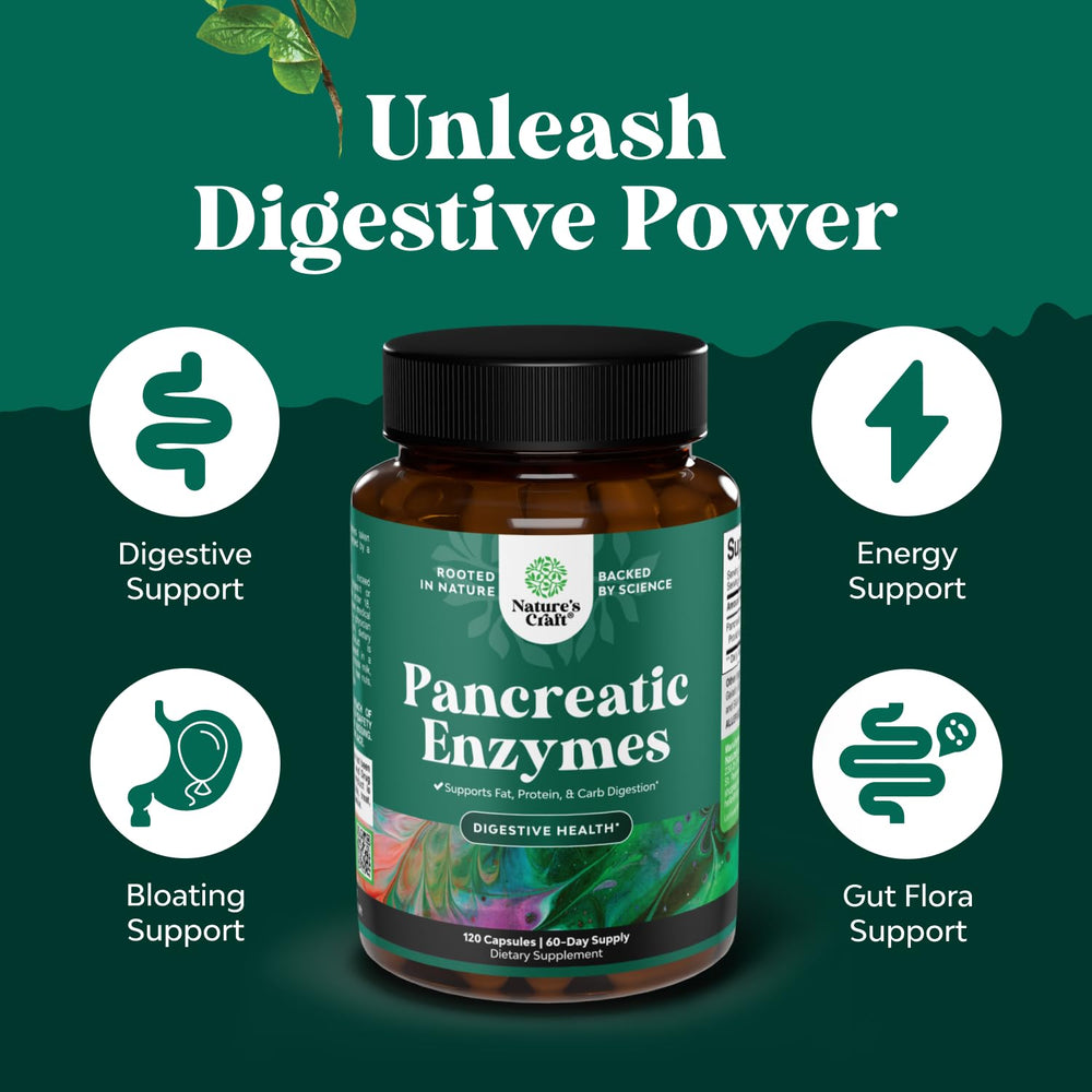 3-in-1 formula pancreatic enzymes for digestion