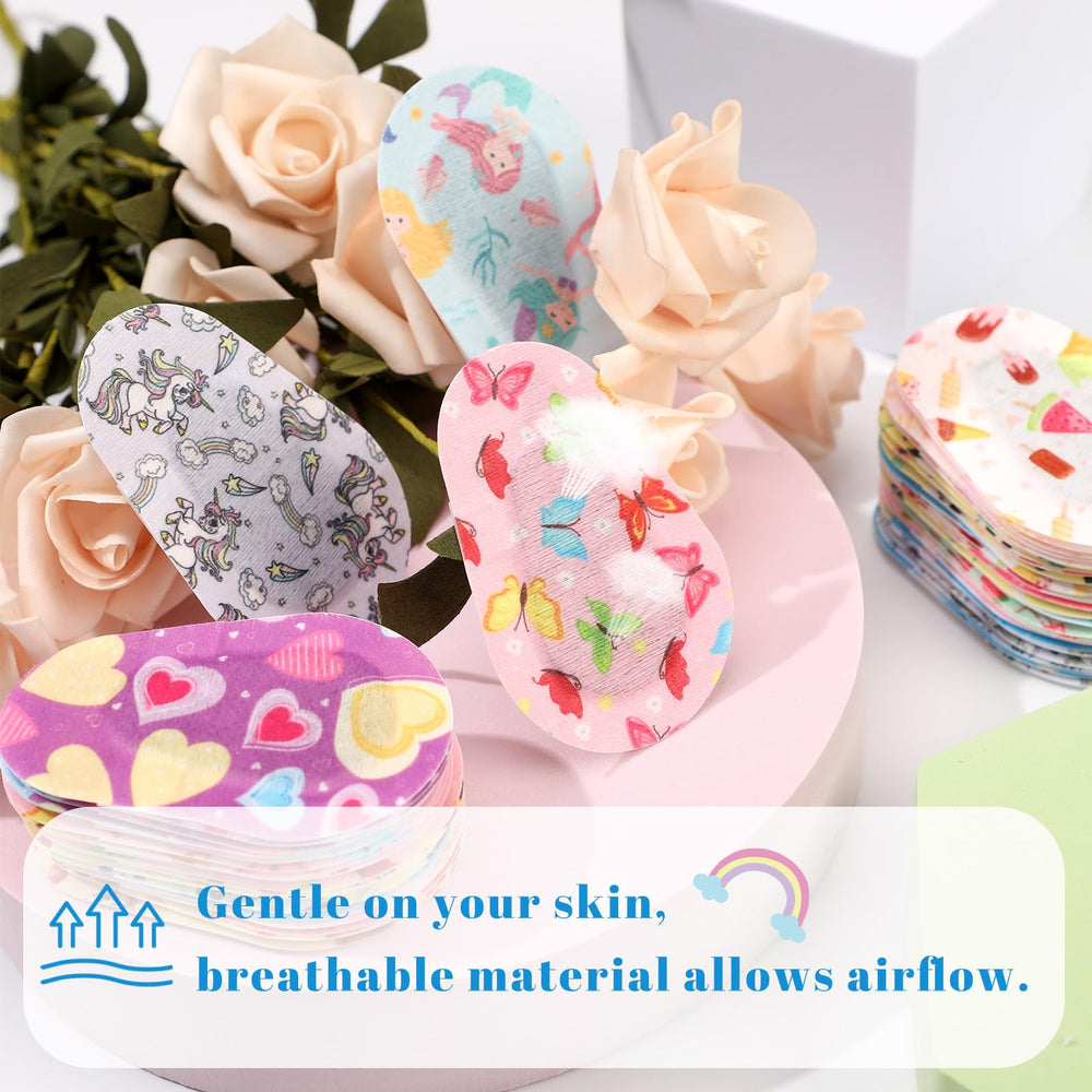 Adhesive eye patches with no sticky residue