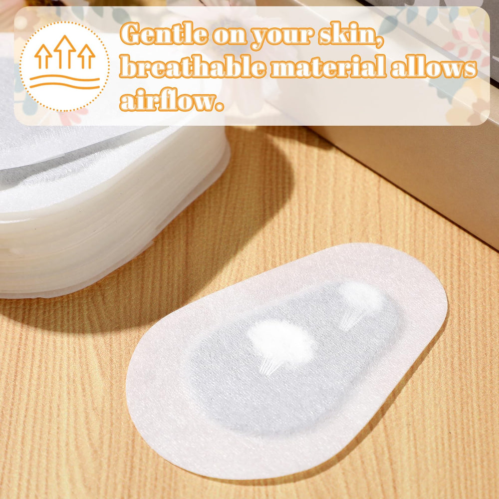 Latex-free disposable eye patch showing 3.3 x 2.3 inch size