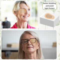 Close-up of non-woven cotton eye patch material