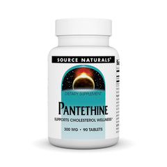 Source Naturals Pantethine 300mg bottle with 90 tablets