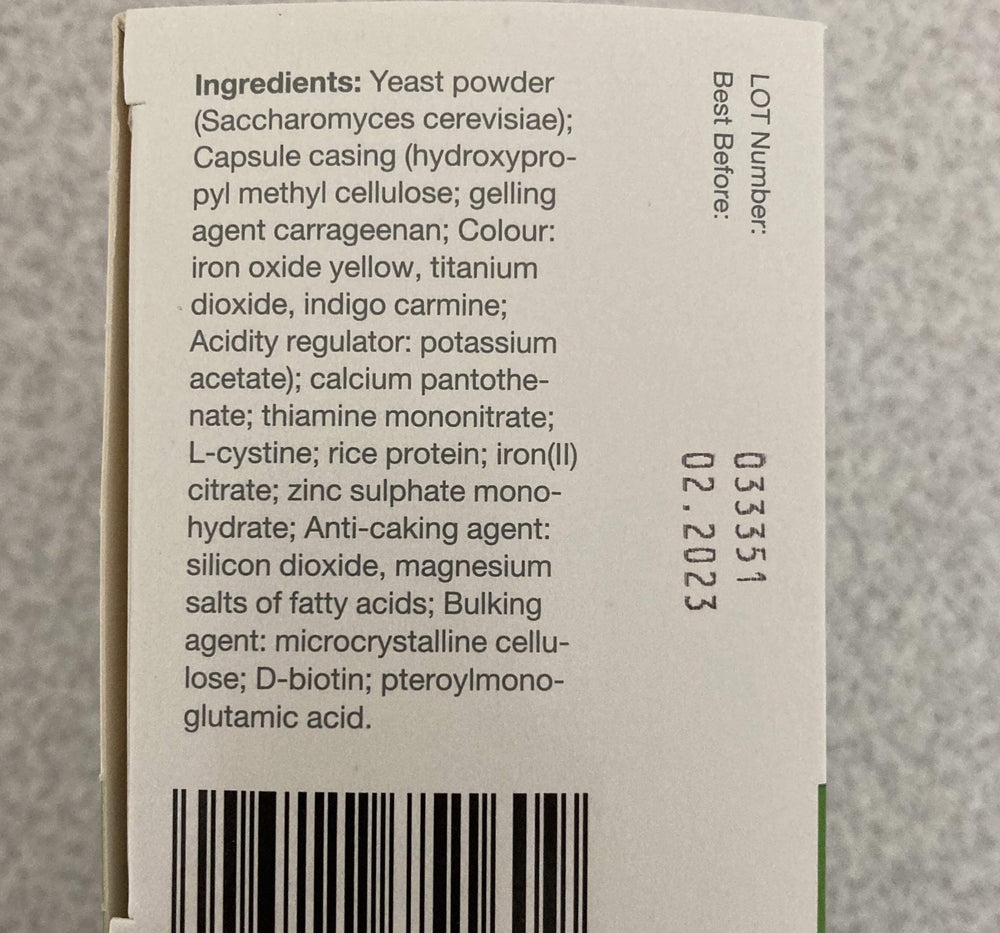 Pantogar ingredients include amino acids, proteins and B vitamins