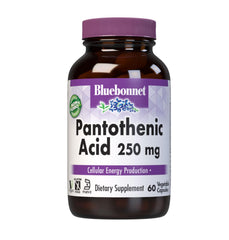 BlueBonnet Nutrition Pantothenic Acid 250 mg bottle with 60 vegetable capsules