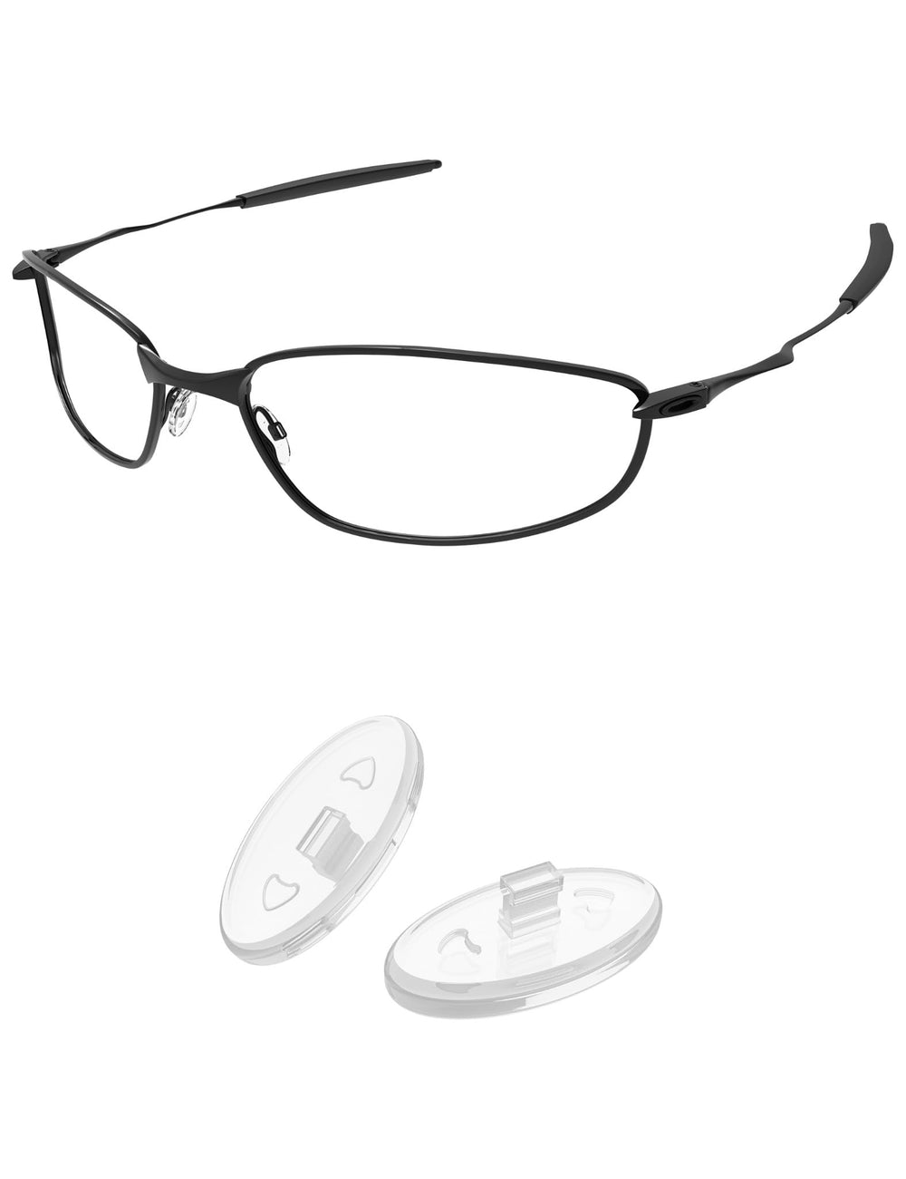 PapaViva nose pads for Oakley Half Wire 2.0 Euro Fit - front view, 1 pair